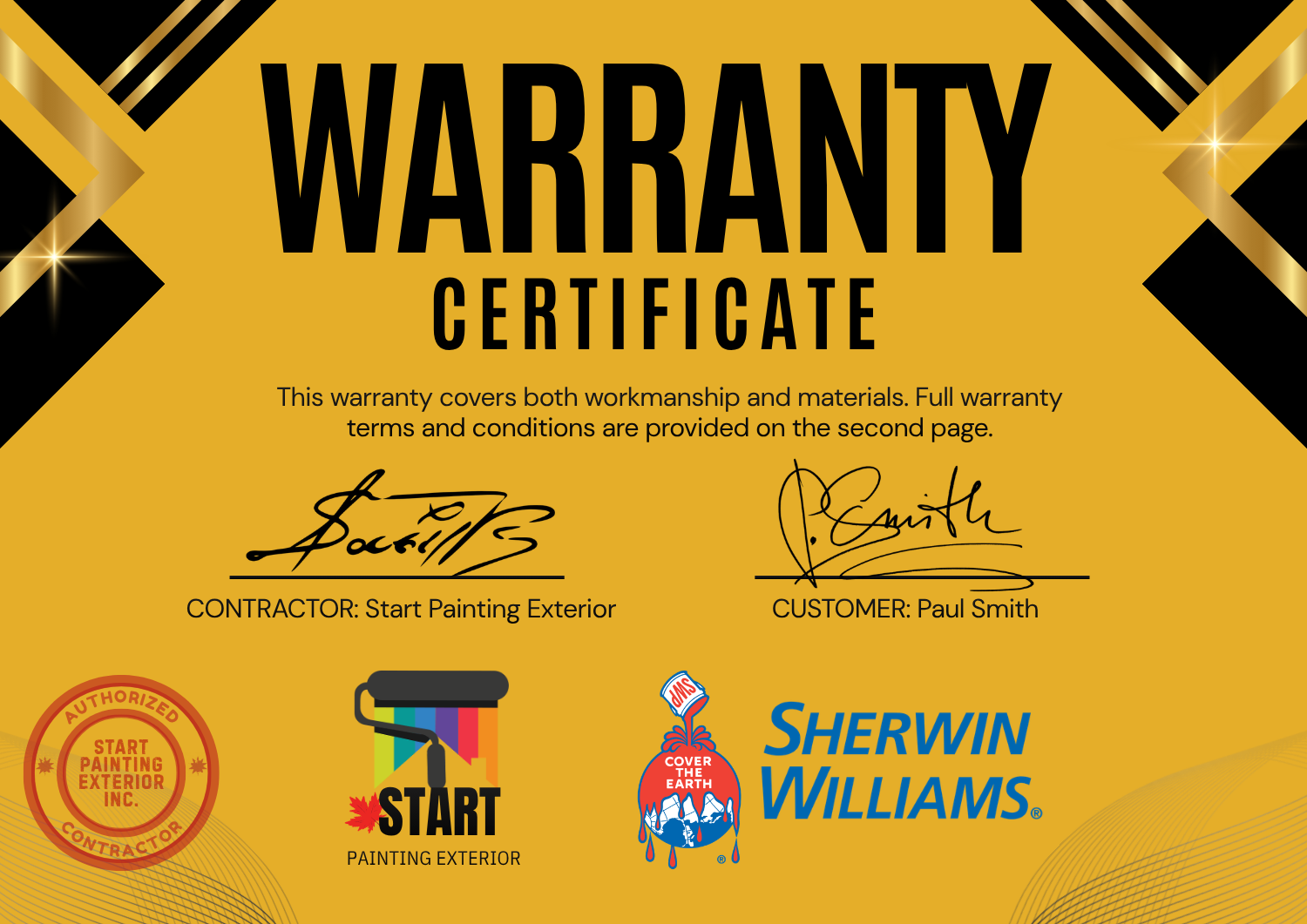 Official Written Warranty